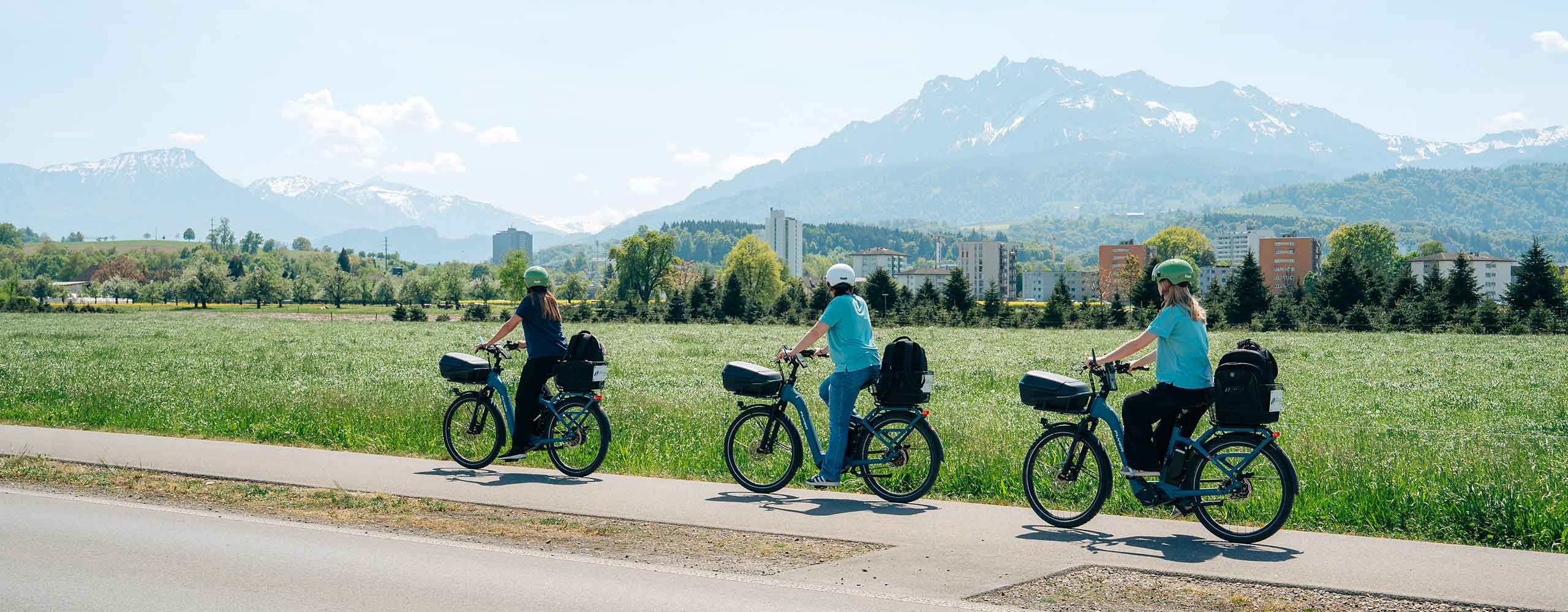 Spitex Mitarbeiterinnen E-Bike